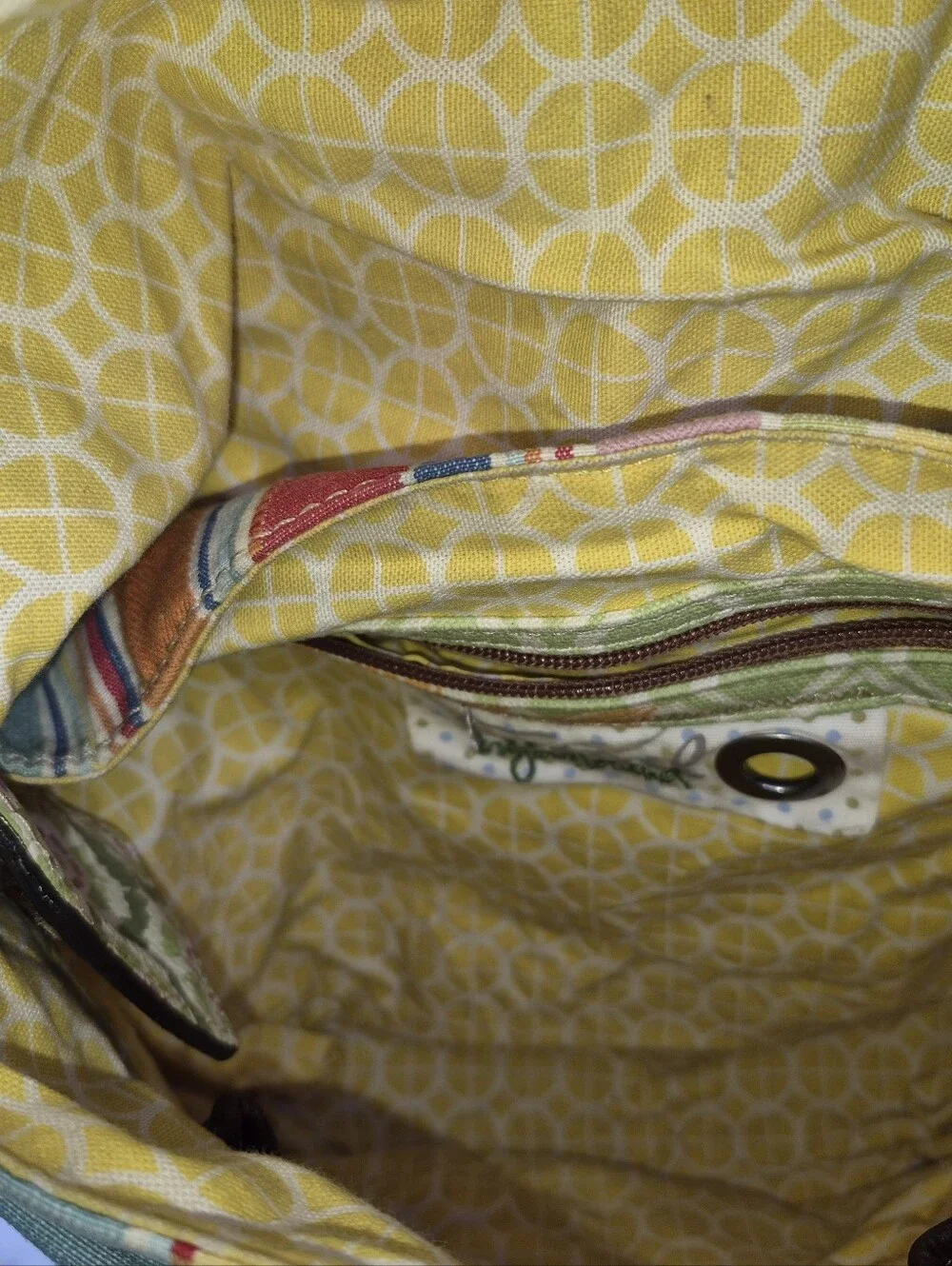 Fossil Multicolor Striped Denim Crossbody bag, Messenger Style - Picture 7 of 9